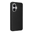Xiaomi Poco F7 5G Global Flip Leather Phone Case - Carbon Fiber Black - 3