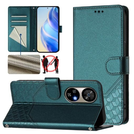 Ulefone Note 17 Pro Peacock Green RFID Leather Phone Case Cover - 1