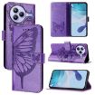 Xiaomi Civi 5 Pro 5G Butterfly Embossed Leather Case - Light Purple - 1
