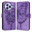 Xiaomi Civi 5 Pro 5G Butterfly Embossed Leather Case - Light Purple - 2