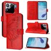 Xiaomi 15S Pro 5G Red Embossed Butterfly Leather Phone Case - 1