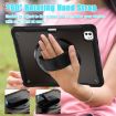 iPad Pro 13 2024 Heavy Duty Hybrid Case with Hand Grip & Strap - Black - 5