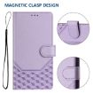 TCL 605/60 SE Light Purple Honeycomb RFID Leather Phone Case - 5