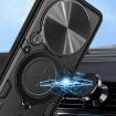 Redmi 14C 4G Blue CD Texture Camshield Magnetic Holder Case - 4