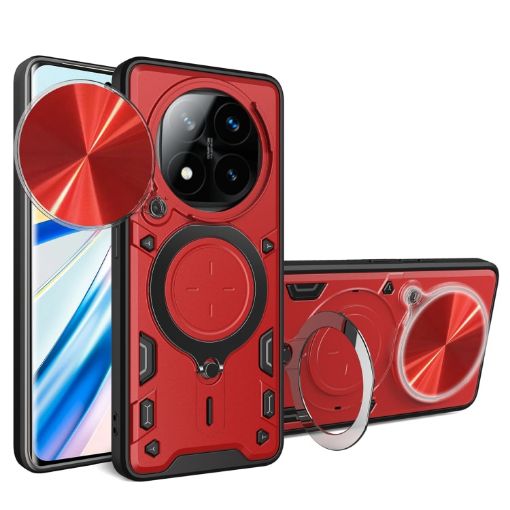 Redmi Note 14 Pro+ 5G Camshield Magnetic Holder Case Red - 1