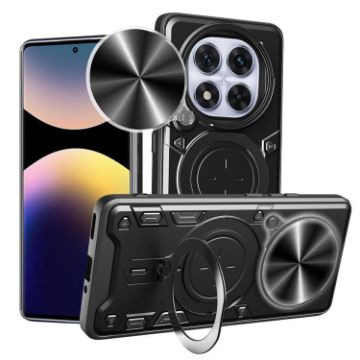 Redmi Note 14 Pro 4G Black Camshield Magnetic Holder Case - 1