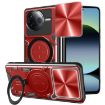 Redmi K80 CD Texture Sliding Camshield Magnetic Holder Case - Red - 1