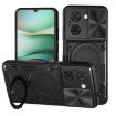 Redmi A5 4G Phone Case - CD Texture, Camshield, Magnetic Holder, Black - 1