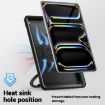 iPad Pro 13 2024 Honeycomb Hybrid Case with Handle & Strap - Black - 5