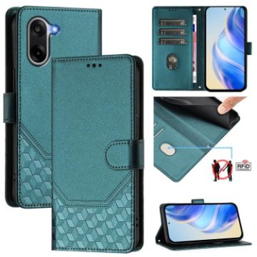 OnePlus Ace 5 Racing RFID Leather Phone Case - Peacock Green - 1