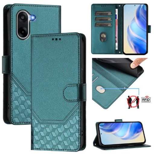 OnePlus Ace 5 Racing RFID Leather Phone Case - Peacock Green - 1
