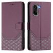 OnePlus Ace 5 Racing Violet RFID Leather Phone Case - Honeycomb Design - 2
