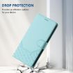Vivo S30 Mint Green Honeycomb Embossing RFID Leather Phone Case - 7