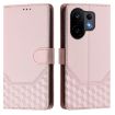 Vivo S30 Pink Honeycomb Embossing RFID Leather Phone Case - 2