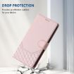 Vivo S30 Pink Honeycomb Embossing RFID Leather Phone Case - 7