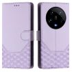 Xiaomi 14 Ultra 5G Light Purple RFID Leather Phone Case - Honeycomb Design - 2