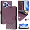 Xiaomi Civi 5 Pro 5G Violet RFID Leather Phone Case - Honeycomb Design - 1