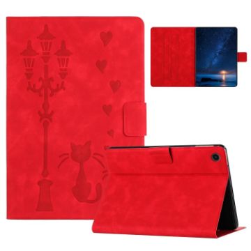 Samsung Galaxy Tab A8 10.5 2021 Red Cat Leather Case - 1