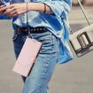 Realme 14 5G/14T 5G Pink Honeycomb RFID Leather Phone Case - 8
