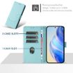 Realme 14x/V70/C75 5G Honeycomb RFID Leather Case - Mint Green - 3