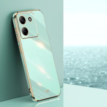 XINLI 6D Electroplate TPU Case for Xiaomi Poco M7 Pro 5G - Mint Green - 1