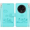 Tecno Spark 30 4G Green Cute Cats RFID Leather Phone Case - 1