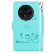 Tecno Spark 30 4G Green Cute Cats RFID Leather Phone Case - 3