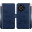 Tecno Spark 30 Pro Blue RFID Leather Phone Case with Cute Cats Design - 1