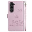 Infinix Hot 50 Pro 4G Rose Gold Cute Cats RFID Leather Phone Case - 3