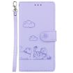 Infinix Hot 50 Pro+ 4G Purple Cute Cats RFID Leather Phone Case - 2