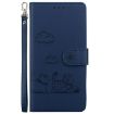 Infinix Hot 50 Pro+ 4G Blue RFID Leather Phone Case with Cute Cats - 2