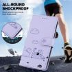 Infinix Note 50 Pro+ Purple Cute Cats RFID Leather Phone Case - 4