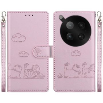 Infinix Zero 40 4G/5G Rose Gold Cute Cats RFID Leather Case - 1
