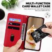 Infinix Zero 40 4G/5G Red RFID Leather Phone Case with Cute Cats Design - 6