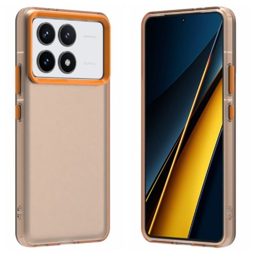 Redmi K70 Pro Shockproof Phone Case - Candy Orange Hybrid TPU PC - 1