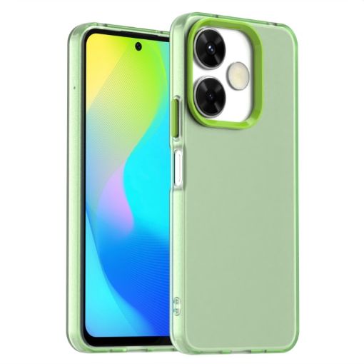 Redmi Note 13R Shockproof Phone Case - Green Candy PC Hybrid TPU - 1
