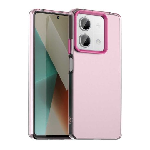Red Shockproof Phone Case for Redmi Note 13R Pro - Candy PC Hybrid TPU - 1