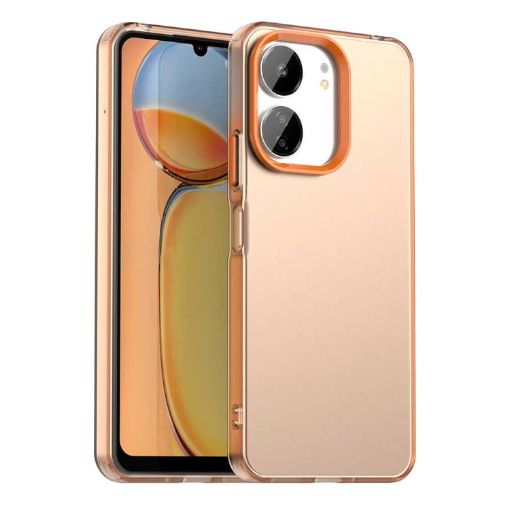 Redmi 13C 5G Shockproof Phone Case - Orange Candy PC Hybrid TPU - 1