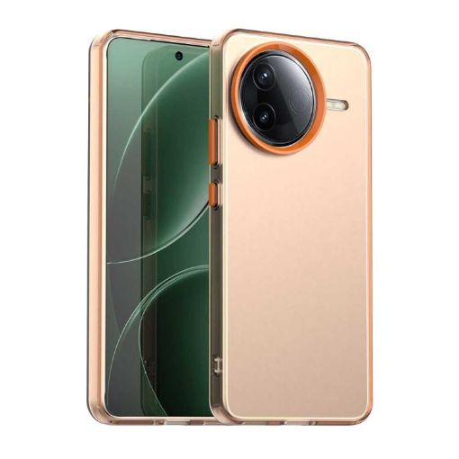 Redmi K80/Poco F7 Pro Shockproof Orange Phone Case - Candy PC Hybrid TPU - 1