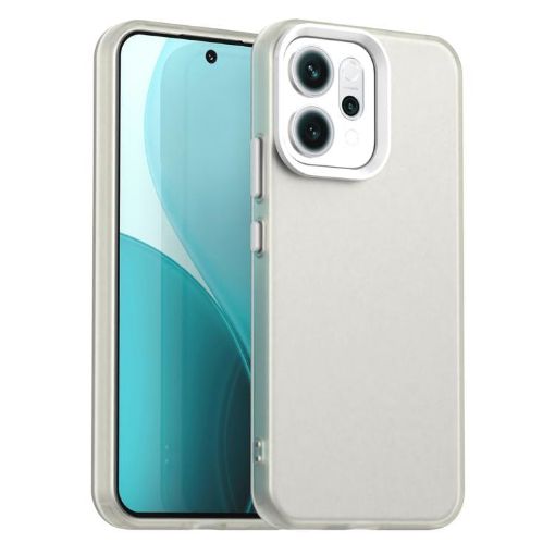 OPPO Reno14 5G Shockproof Phone Case - White, Hybrid TPU/PC Cover - 1