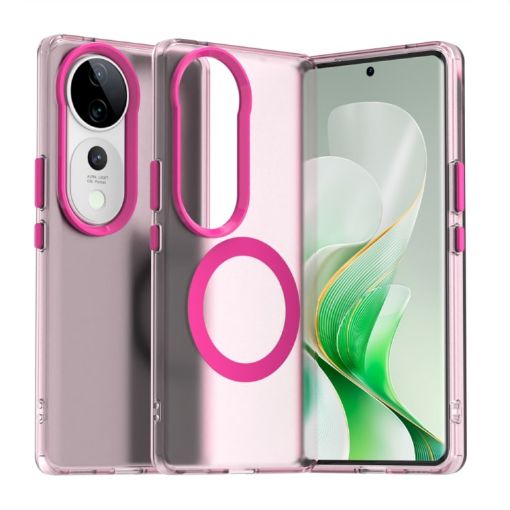 Vivo V40 5G Red Candy Magsafe PC Hybrid TPU Phone Case - 1