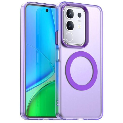 Vivo Y29 4G Purple Magsafe PC Hybrid TPU Phone Case - 1