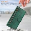 OPPO A5x 5G/4G Green Leather Wallet Phone Case with Multi-Card Slots - 6