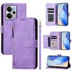 Realme 14/14T 5G Purple Leather Wallet Phone Case with Multi-Card Slots - 1