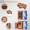 Realme 14/14T 5G Brown Leather Wallet Phone Case with Multi-Card Slots - 5