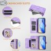 Realme 14x/C75 5G/V70 Purple Leather Wallet Phone Case with Multi-Card Slots - 5