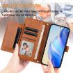 Realme 14x/C75 5G/V70 Leather Wallet Phone Case Brown - Multi-Card Slots - 4