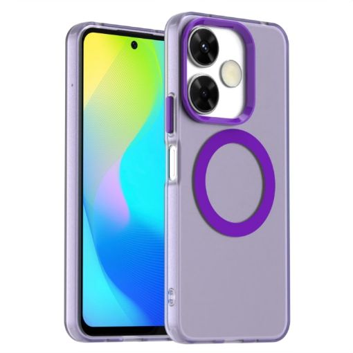 Xiaomi Poco M6 4G Purple Candy Magsafe PC Hybrid TPU Phone Case - 1