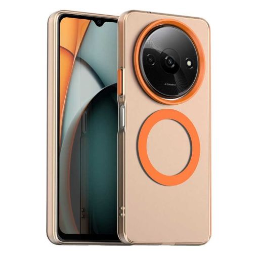 Redmi A3 Orange Magsafe PC Hybrid TPU Phone Case - 1
