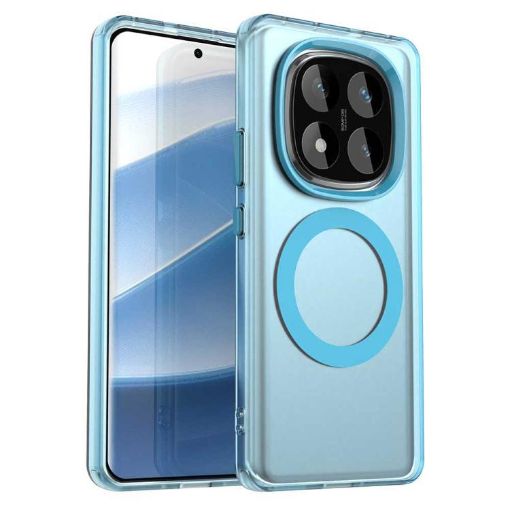 Redmi Note 14 Pro 4G Blue Candy Magsafe PC Hybrid TPU Phone Case - 1